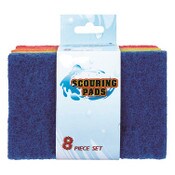 Wholesale - 6pk SCOURING PADS ASST COLORS C/P 96, UPC: 856434009290